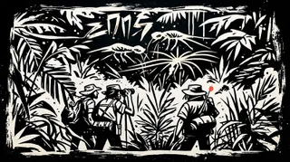 Wildlife Researchers Observing Luminous Rainforest preview