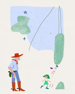 Watercolor Cowboy Nursery preview