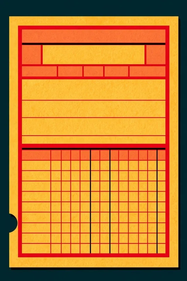 Municipal Water Meter Inspection Card, a Midjourney sref remix: municipal water meter inspection card, printed entry fields, handwritten serial number and reading history, service date lines, punched filing notch, archival card stock, minimal graphic style