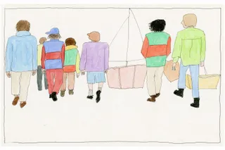 Teen Sailors Walking Home from a Small preview