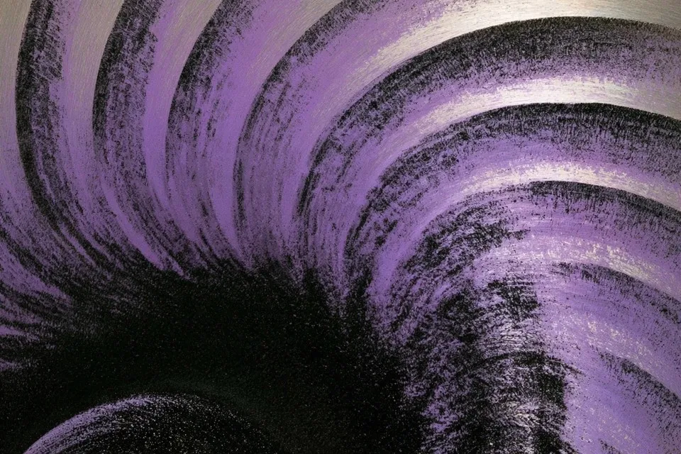 Hydroelectric Turbine Runner Wheel, a Midjourney sref remix: hydroelectric turbine runner wheel, curved stainless steel blades and central hub, machine-finished surfaces catching light, cinematic paint style