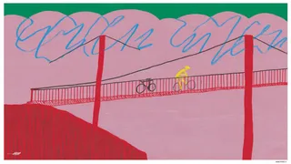 Lone Cyclist Crossing a Windswept Suspension Bridge 2 preview