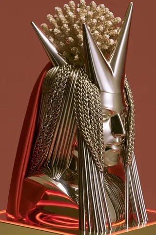 High-Fashion Bust Pairs a Sculptural Coral Crown preview