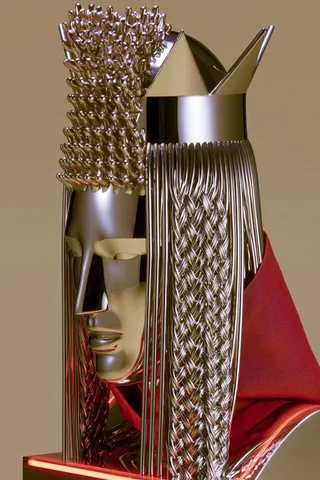 High-Fashion Bust Pairs a Sculptural Coral Crown preview