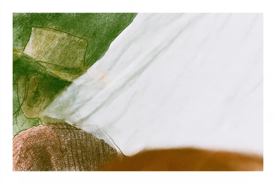 Cheerful Cowpoke Waves, a Midjourney sref remix: A cheerful cowpoke waves a softly rippling banner in a dreamy watercolor wash, wrapped in a cozy pink knit against a hazy pastel film-still glow., dreamy paint style