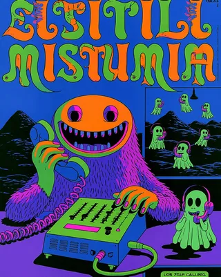 Cheerful Monster Hosting a Late-Night Community Radio preview