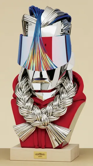 Chrome Bust with Braided Metal Hair preview